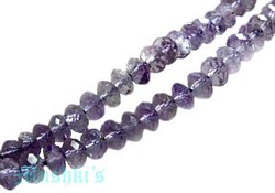 Amethyst  Faceted Roundele - click here for large view