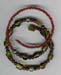 Triple Row  Garnet  Peridot Coil Bracelet - click here for large view