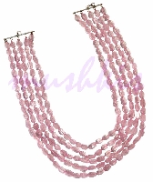Rose Quartz Stone Necklace - click here for large view