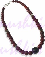 Single Row Jasper Gem Stone Necklace - click here for large view