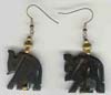 Elephant Carve Bone Earring - click here for large view