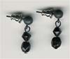 Hematite  Glass Beaded  Earring - click here for large view