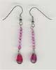 Fuschia  Beaded Earring - click here for large view