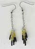 Yellow,Black 2Cut Hanging Earring - click here for large view