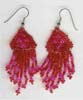 Red Seed Beaded Mattie Earring - click here for large view