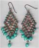 Green Beaded Filgree Earring - click here for large view