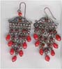 Red Beaded Filgree Earring - click here for large view