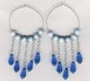 Blue Beaded Hoop Earring - click here for large view