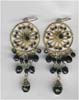 Garnet Beaded Filgree Earring - click here for large view