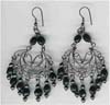 Black Beaded Filigree Earring - click here for large view