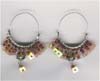 Multy Color Beaded Hoop Earring - click here for large view