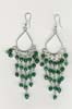 Multy Row Green Beaded Filigree Earring - click here for large view