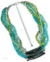 Sea Form Necklace With Brass Pendant - click here for large view