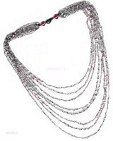 Eight Row Seed Beaded Linking Necklace - click here for large view