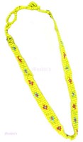 Yellow Seed Beaded Mattie  Necklace - click here for large view