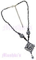 Hematite Beaded Necklace - click here for large view