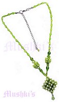 Peridot Beaded Necklace - click here for large view