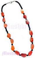 Agate,Beaded Necklace - click here for large view