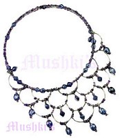 Purple Beaded Coil Choker - click here for large view