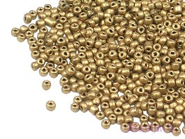Uni Gold Plain Opaque Indian glass seed bead - click here for large view