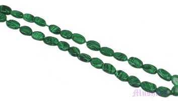 Malachite oval gemstone - click here for large view