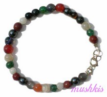 Gemstone beaded bracelet - click here for large view